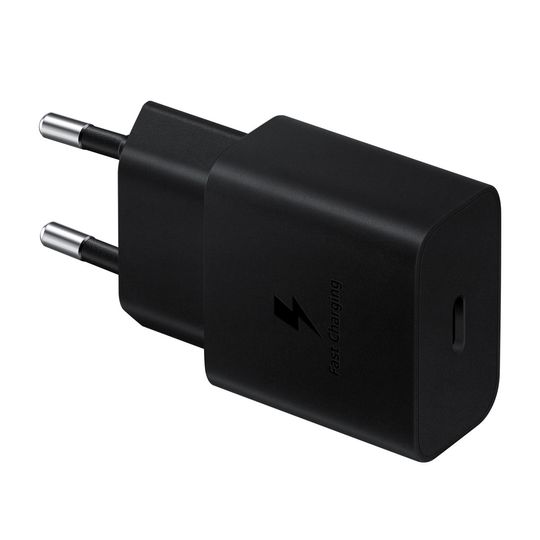 Carregador de Parede Fast Charging Samsung 15W Tipo C com Cabo Preto