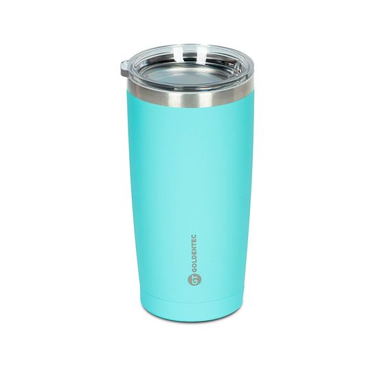 Copo Térmico Thermos Inox 600 ml para bebidas quentes ou frias com tampa - Azul| GT