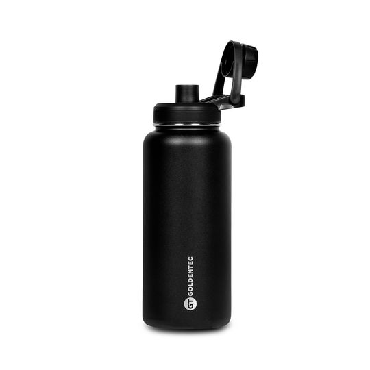 Garrafa Térmica Inox 1000 ml para bebidas quentes ou frias com tampo com bico - Preto | GT