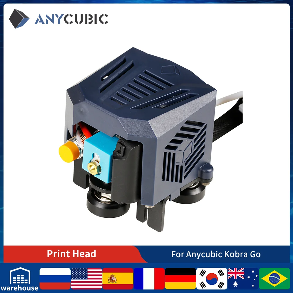 Anycúbico cabeça de impressão final quente para fdm anycúbico kobra go 3d peças de impressora cabeça de impressão