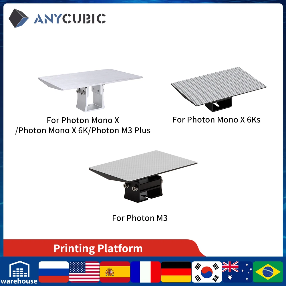 ANYCUBIC-3D Peças da impressora, Plataforma de impressão, Photon Mono X, Photon Mono X, Photon Mono X, 6K, Photon M3, Plus