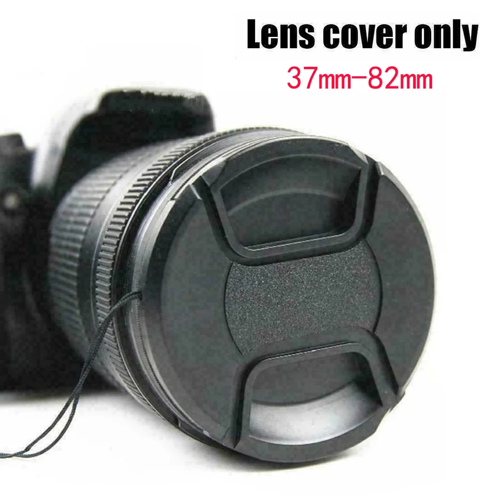 Camera Lens Protector Cap Suporte para Canon, Leica, Nikon, Sony, Olympums, Fuji, Lumix, 37, 40,5, 43, 46, 49, 52, 55, 58, 62, 67, 72, 77, 82Cap Suporte