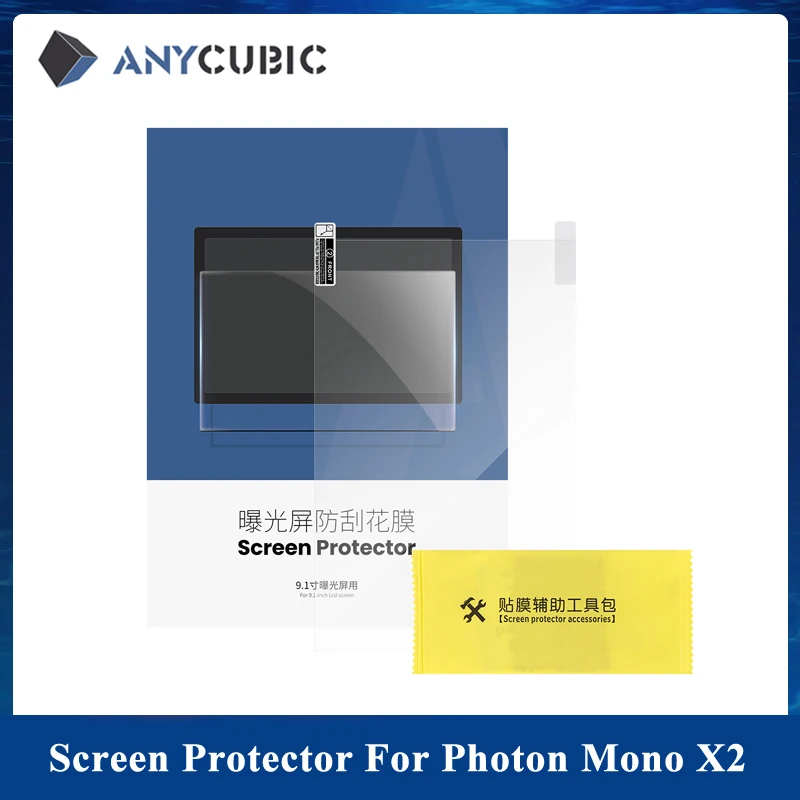 ANYCUBIC-LCD Screen Protector Set, peças da impressora 3D, 9,1 pol, Photon Mono X2, 1pc, 5pcs, tamanho de 29,7*123,9mm