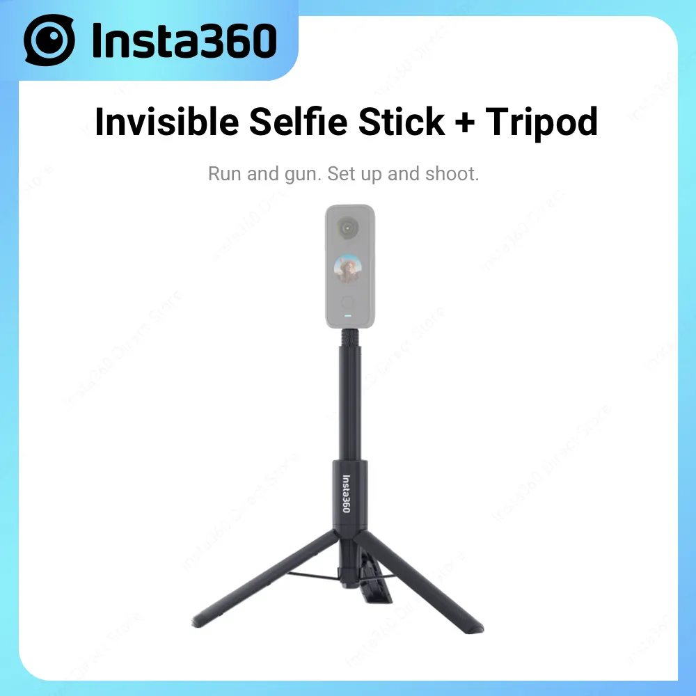 Compatibilidade com vara e tripé Insta360 Selfie, X3, ONE RS, ONE,GO 2,ONE X2,ONE X, ONE X2,ONE X, 2 em 1