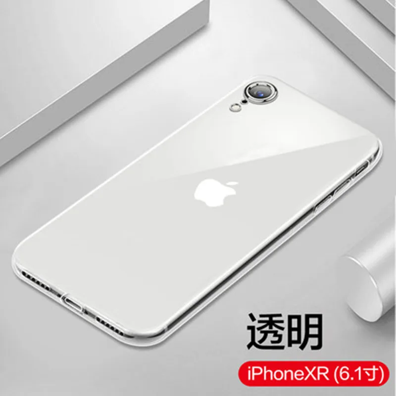 Capa de telefone de silicone ultra claro HD cristal macio TPU, transparente, Apple iPhone X, XS, XR, 11, 12, 13 Mini, 14 Plus, 15 Pro Max