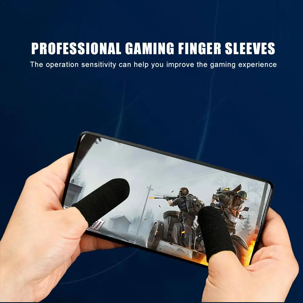 1 par de luva protetora de tela de celular anti-suor para telefone móvel capa protetora de dedos à prova de suor acessórios para jogos