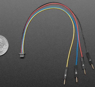 Stemma qt/qwiic jst sh 4 pin cable, cabeçalhos masculinos premium, 200mm de comprimento, 4209