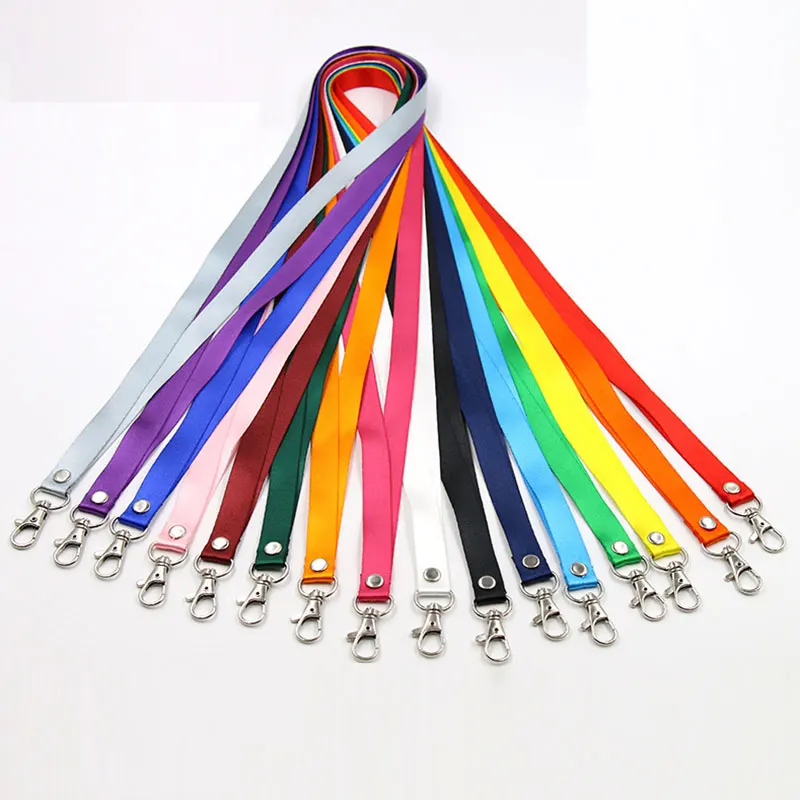Cordão de metal para pendurar o pescoço, correia de segurança para pendurar o nome do celular, chaveiro
