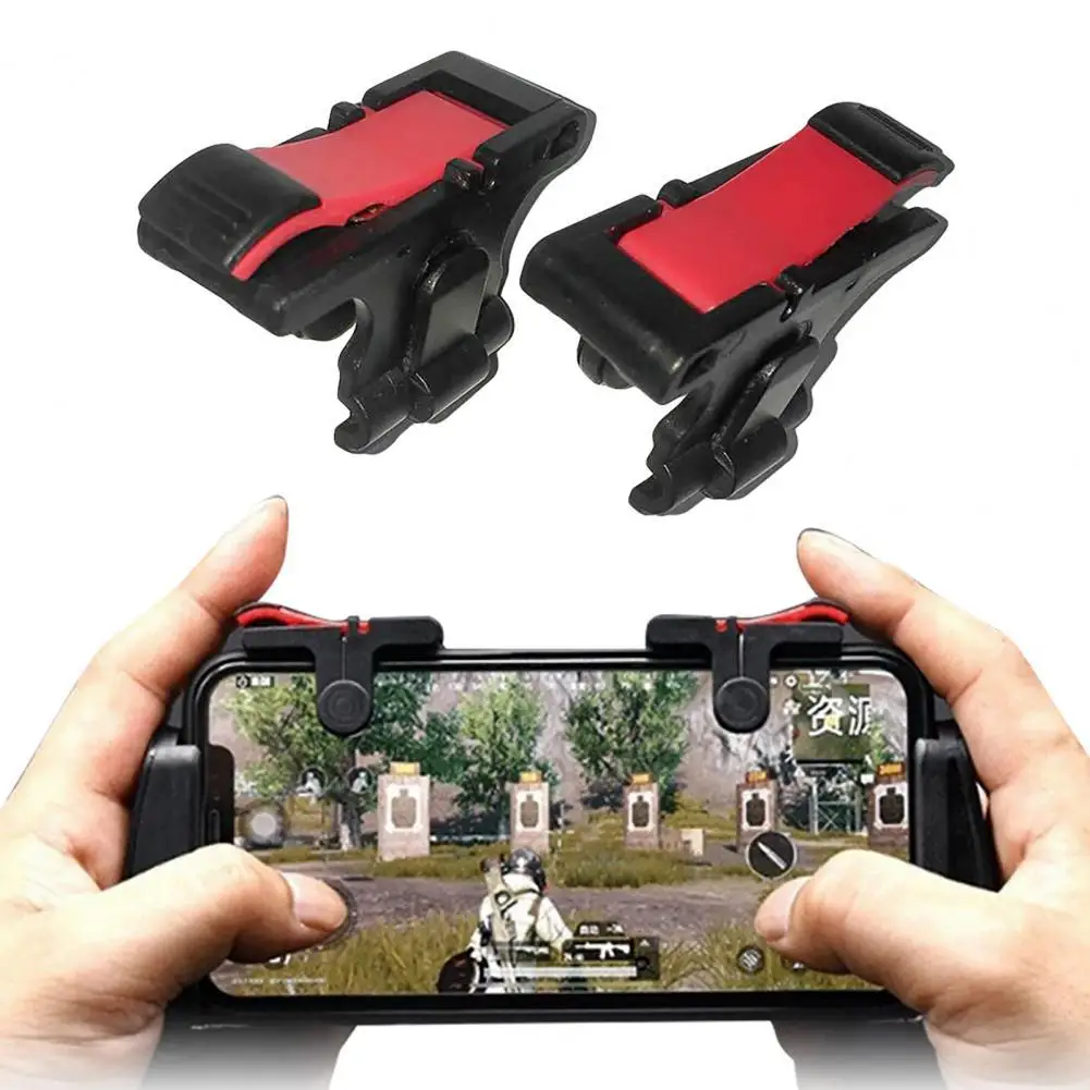 1 par d9 plástico antiderrapante mini suporte do telefone móvel gaming triggers controladores de jogo alta sensibilidade gamepad para casa