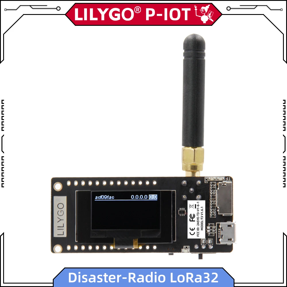 LILYGO® TTGO Disaster-Radio LoRa32 V2.1 Conselho de Desenvolvimento ESP32 Módulo LoRa 433MHz 868MHz 915MHz WIFI Bluetooth 0,96-Polegada OLED