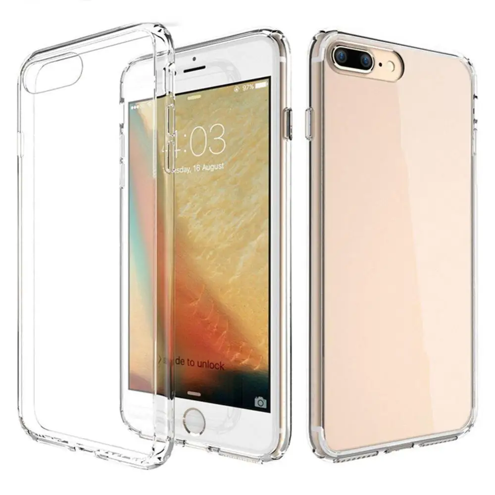 Caixa macia transparente do silicone para o iphone se, 5, 5S, 6, 6s, 7 mais