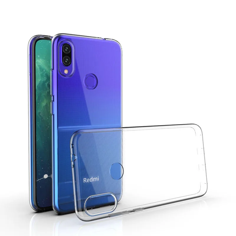 Capa transparente de silicone tpu para xiaomi redmi 7 4a 4x5 plus 5a 6 6a 7a 8a 9a note 5 6 7 8 8t 9 pro