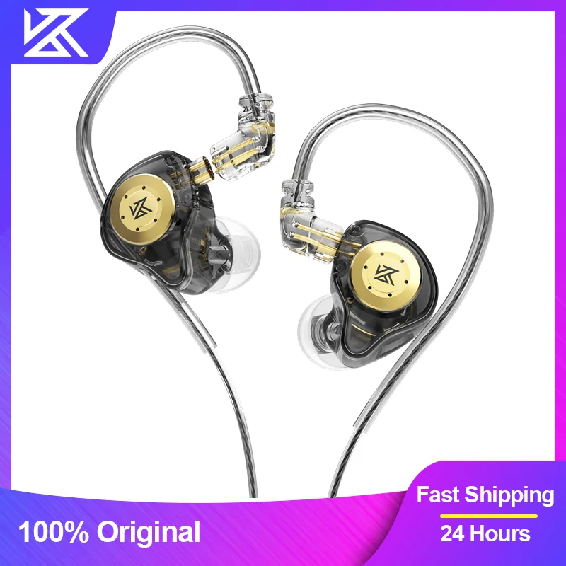 KZ-EDX Pro Fones De Ouvido Com Fio, Dinâmico No Monitor De Ouvido, Fones De Ouvido HiFi, Baixo Estéreo, Tampões De Música Do Jogo, Noice Cancelando Auricular