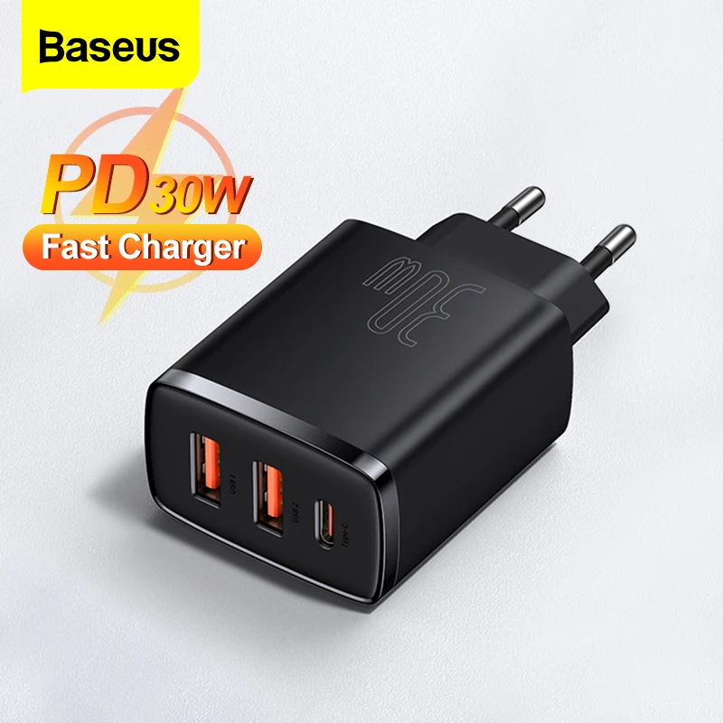 Baseus 30w usb tipo c carregador para iphone 13 12 pro max 3.0 de carga rápida usb c pd carregamento rápido para samsung xiaomi carregador de viagem