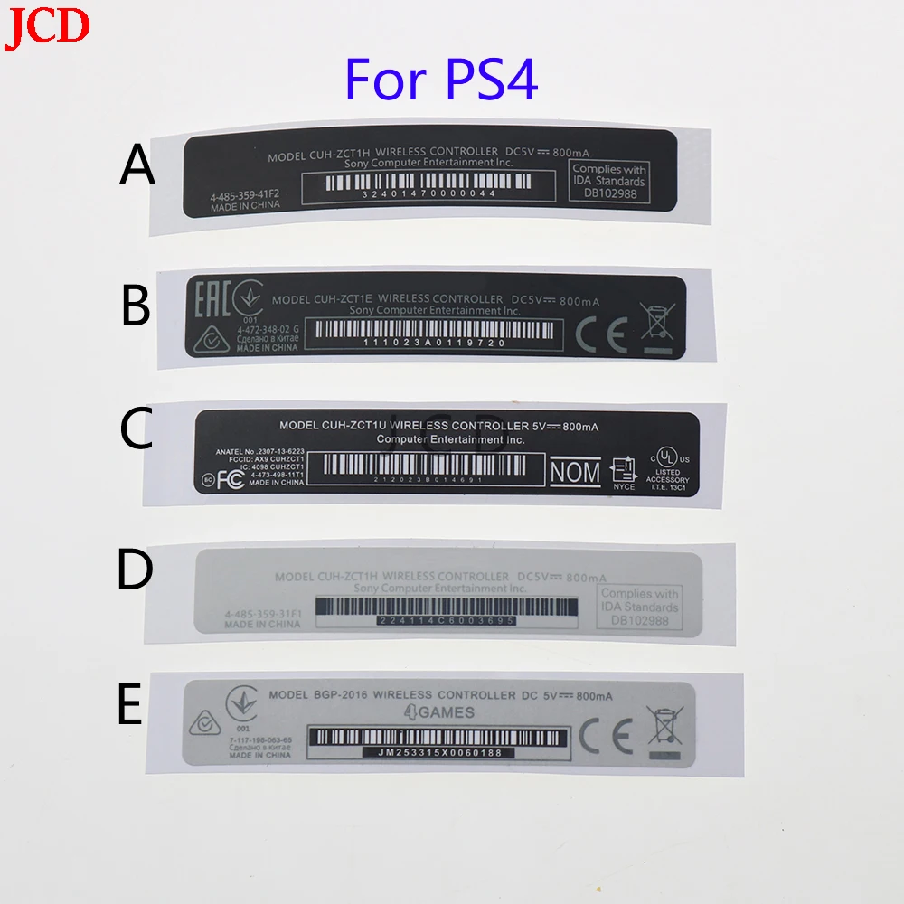 Jcd 1 pces para ps4 controlador etiqueta habitação escudo magro preto volta adesivo selos lable-feito na china