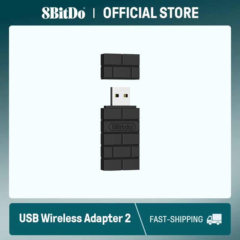 8BitDo-USB Adaptador Bluetooth Sem Fio, 2 PCs para PC, Mac, Raspberry Pi, Nintendo Switch, Steam Deck, Suporte PS5, Xbox, Controlador JoyCon