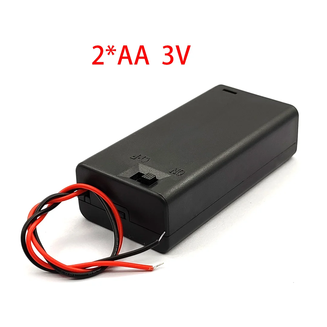 2aa caixa de bateria aa caixa de armazenamento aa bateria caso 2 * aa bateria titular 2x aa bateria caso com interruptor diy