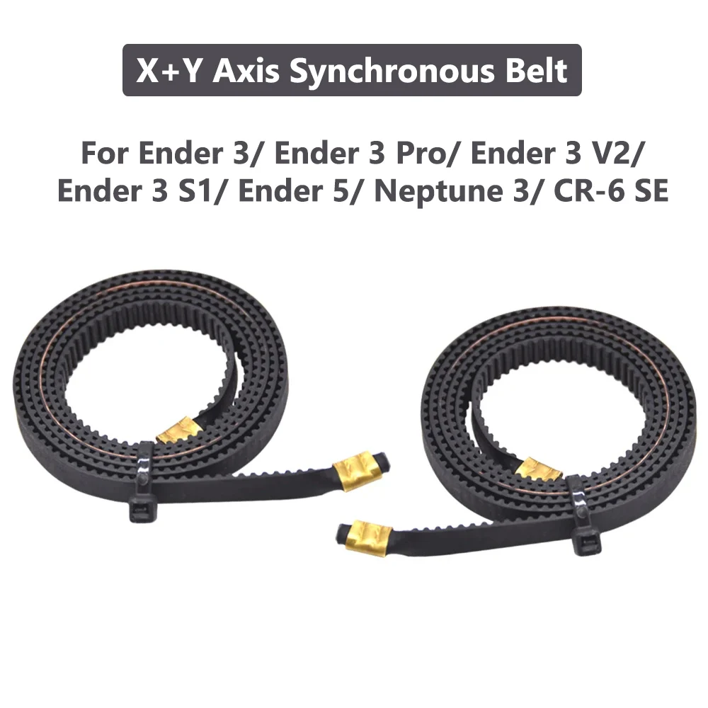 X + Y Axis Synchronous Belt, GT2, Largura 6mm, Open Timing, Terminal Belt, 2GT Rubber Belt para Ender-3 Ender 3 Pro, Ender 3 V2, Neptune 3