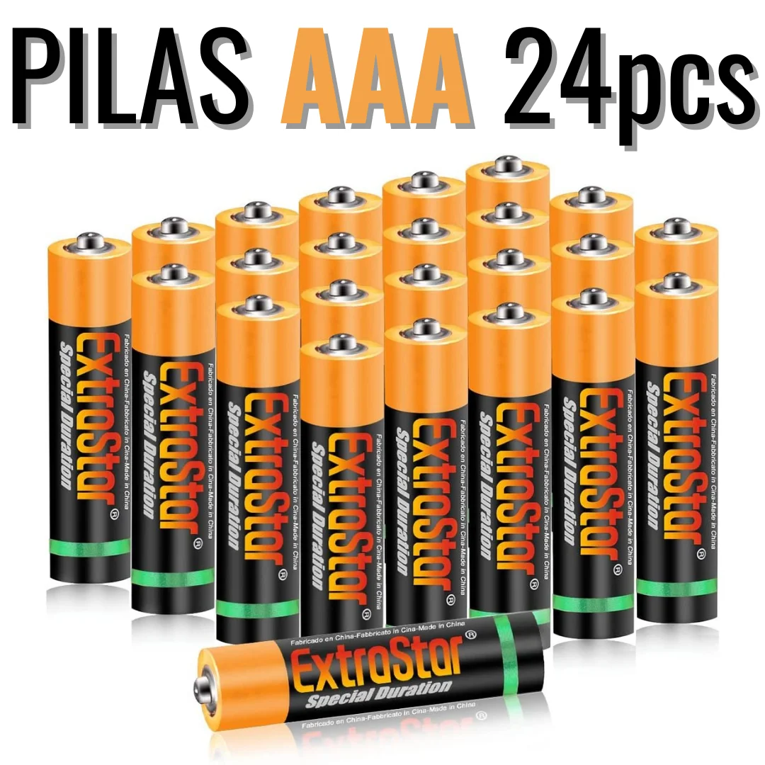 Extração de baterias alcalinas AAA de 1,5 volts Faixa de desempenho 24 pacotes de vida útil da bateria especial / 100% mercúrio para brinquedos controla lanternas relógios Ratone