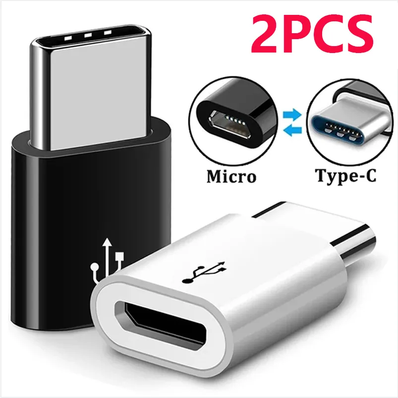 2 pçs micro usb fêmea para tipo c adaptador masculino para xiaomi mi 8 redmi nota 7 huawei p20 lite oneplus 6 samsung s8 mais s9 nota 9