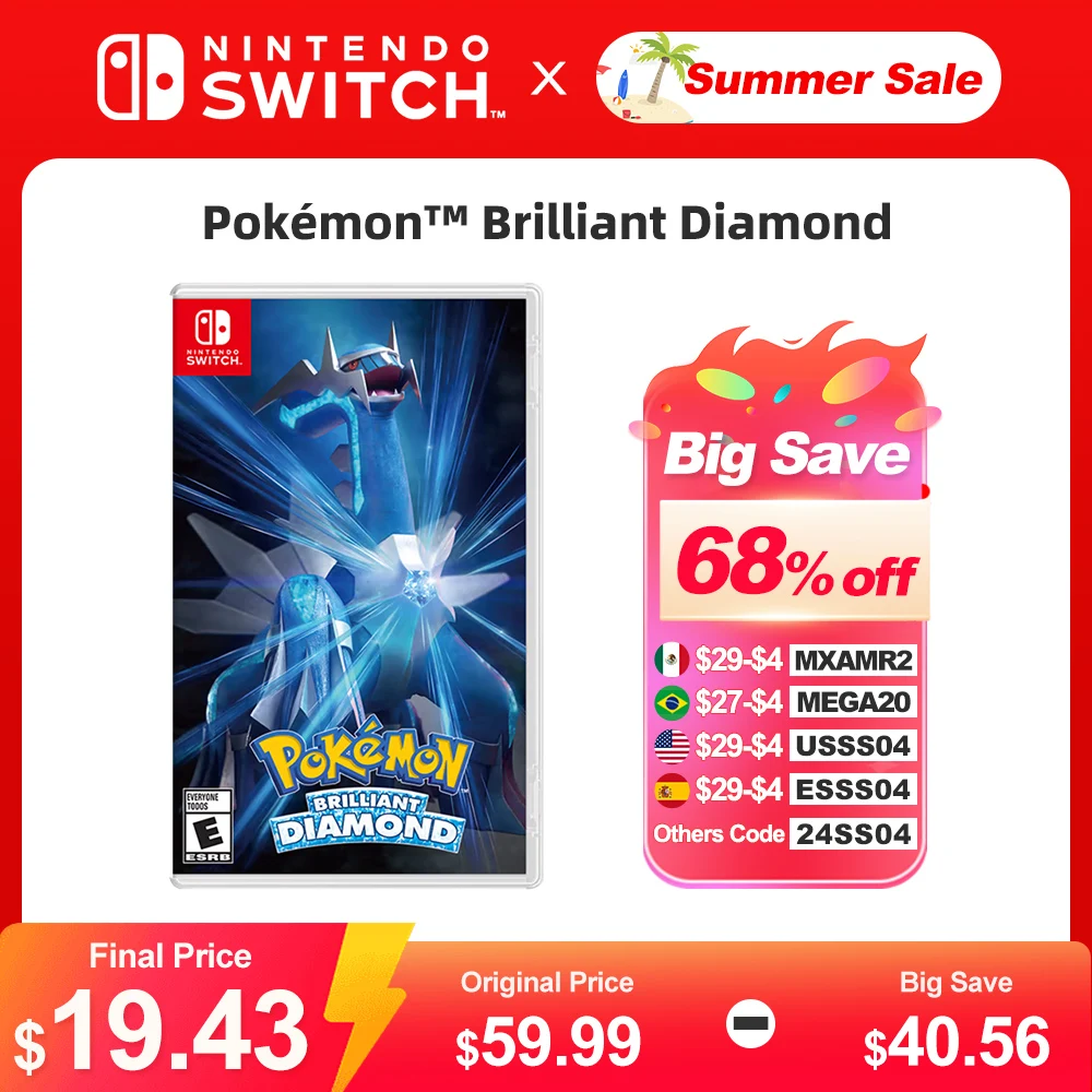 Pokémon Brilliant Diamond Nintendo Switch jogos Deals 100% Oficial Original de Cartão de Jogo Físico RPG Genre para Switch OLED Lite