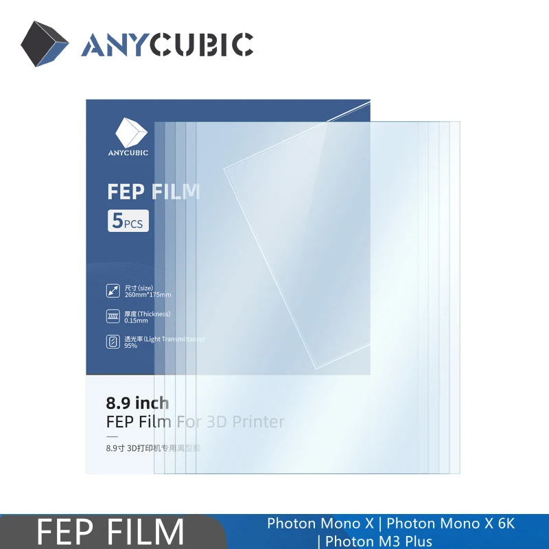 ANYCUBIC-Filme FEP Original para Photon Mono X, Photon Mono X, 6K, Photon M3 Plus, Photon Mono X2, 6Ks