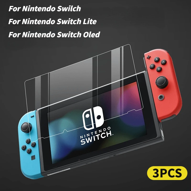 Para Switch Oled Lite Protectos Protectos Anti-Scratch Nintendo Capa Protetora NS Tela LCD Proteção Pele de vidro Temperado