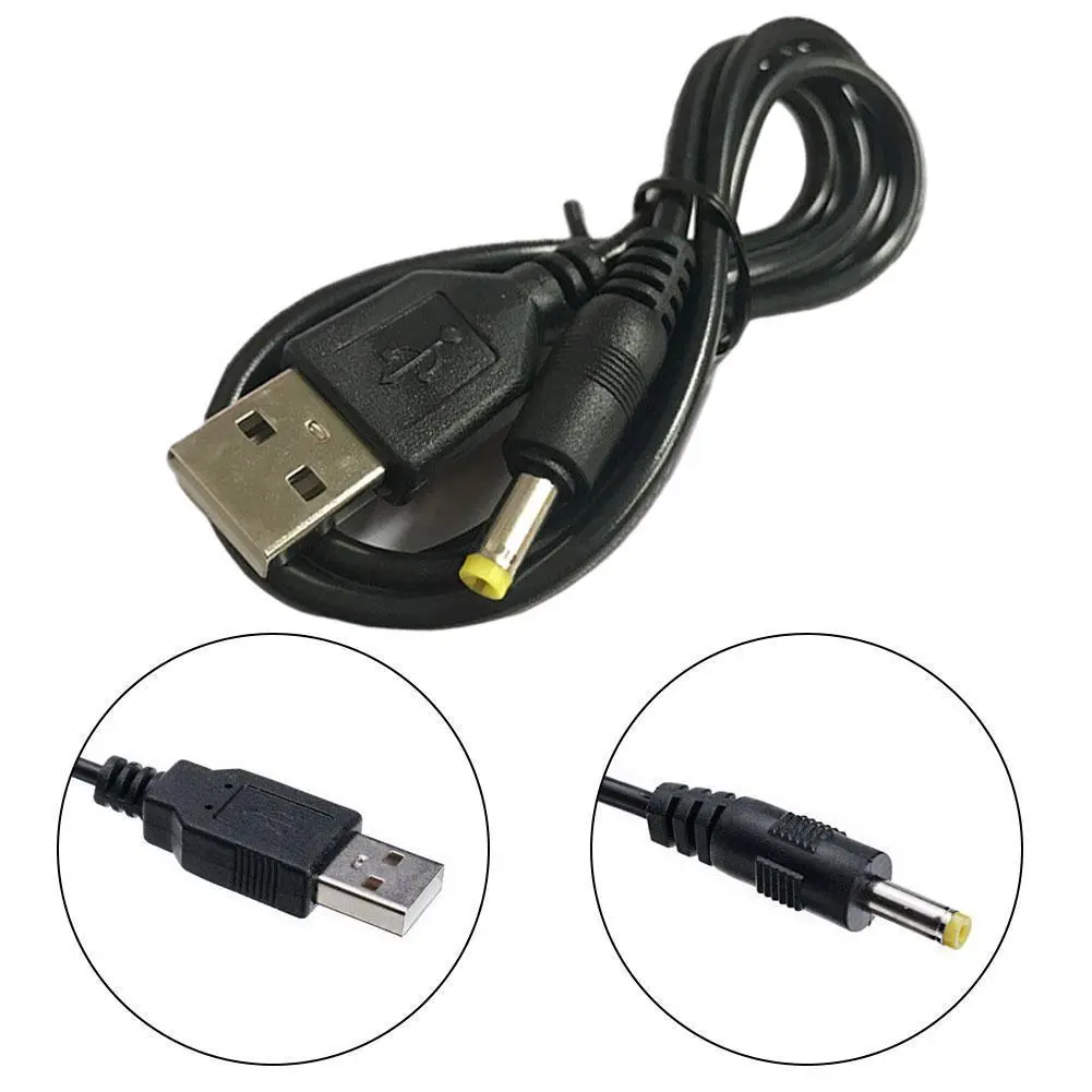 Cabo de carregamento USB para PSP, plugue de carregamento, cabo de alimentação, acessórios do jogo, 2 em 1, 0.8m, 5V, DC, 1A, 1000, 2000, 3000