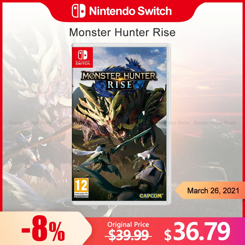 Monster Hunter Rise Nintendo Switch Game Deals 100% Oficial Original de Cartão de Jogo Físico Gênero de Ação para Switch OLED Lite