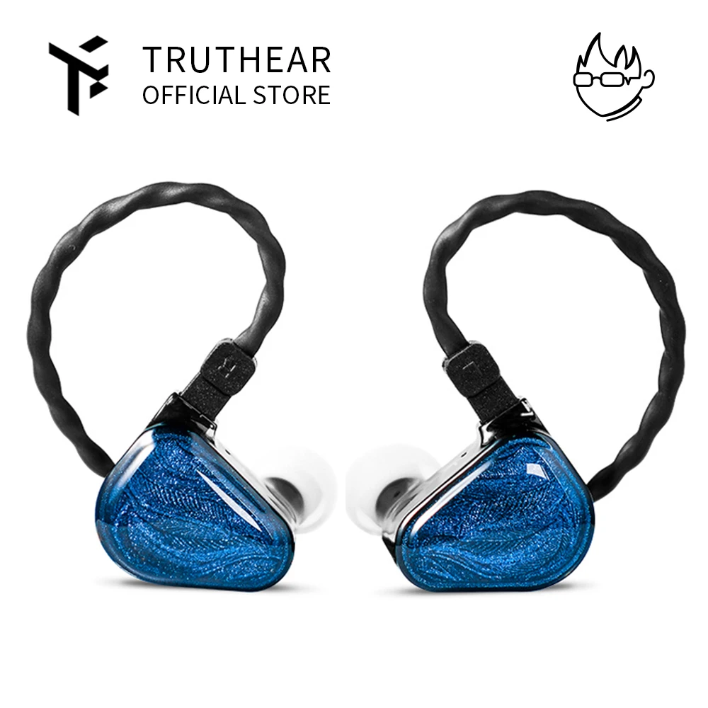 TRUTHEAR ZERO Fone de ouvido Dual Dynamic Drivers IEMs com cabo de 0,78 2 pinos para jogos de baixo Fones de ouvido Crinacle