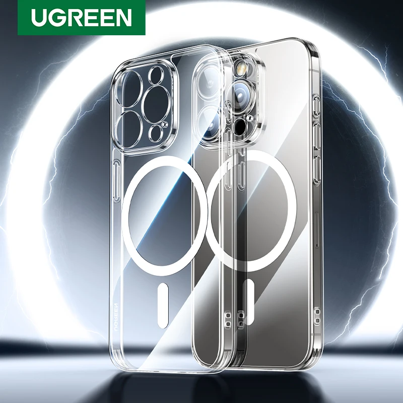 UGREEN-Capa TPU magnética à prova de choque para iPhone, capa para iPhone 15, 14, 13, 12 Pro Max, 15 Plus, 15Pro, Macsafe