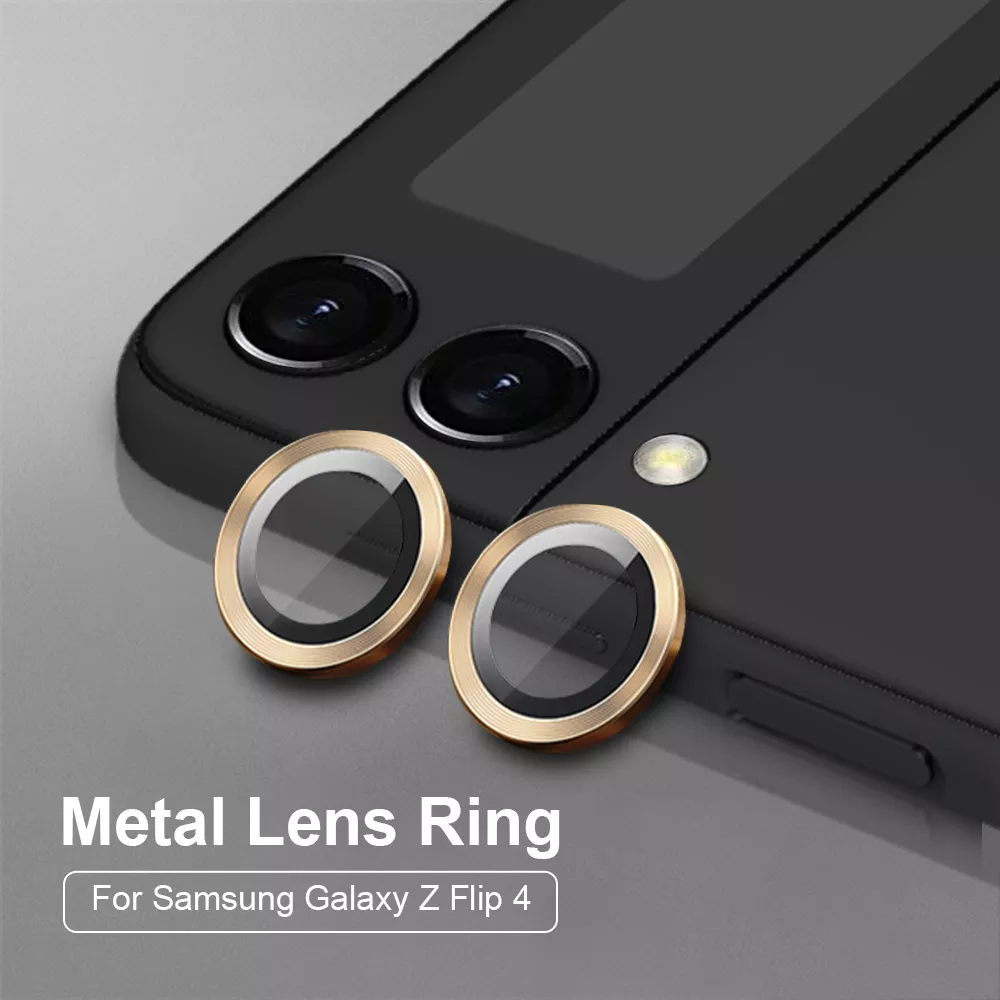 Metal Camera Lens Protector, Tampa de vidro temperado 9H, Localizador para Samsung Galaxy Z Flip 5 4, ZFlip 5 Hawkeye Ring, SM-F721B