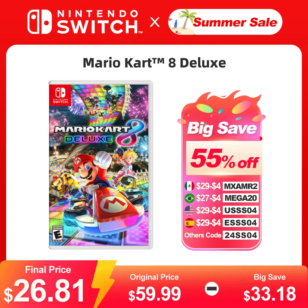 Mario Kart 8 Deluxe jogos nintendo switch 100% original cartão de jogo de corrida gênero para Switch OLED Lite