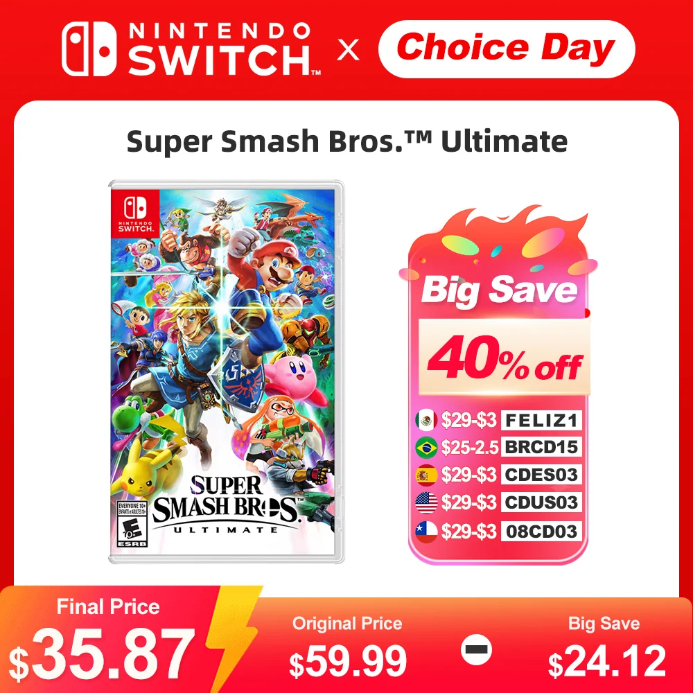 Super Smash Bros. Ultimate jogos Nintendo Switch Game Deals ação luta e gênero multiplayer para switch oled lite game console