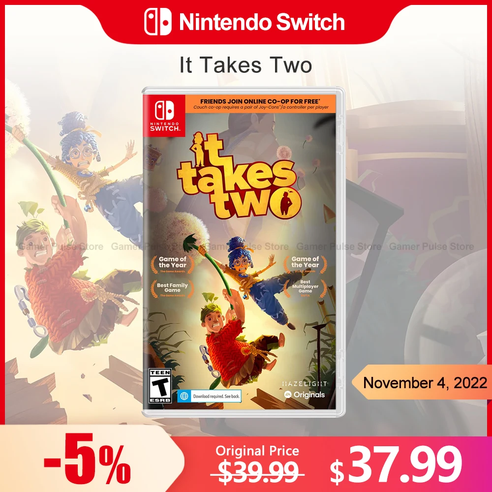 It Takes Two Nintendo Switch Game Deals 100% original oficial cartão de jogo físico ação aventura gênero para switch oled lite