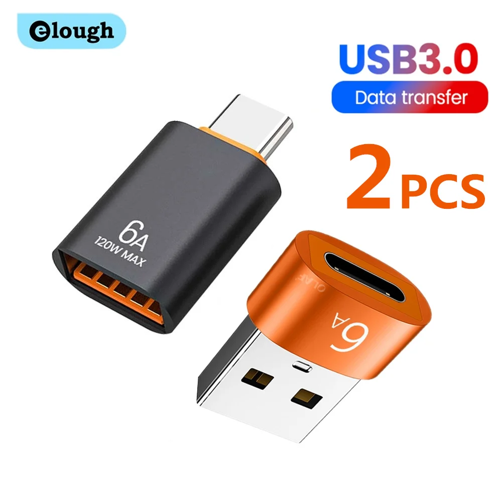 Elough-USB 3.0 para Tipo C Adaptador, OTG, Tipo C, Masculino para Feminino Conversor, Laptop, Xiaomi, Samsung, USBC