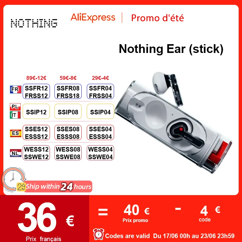 Versão global nada orelha (vara) design ergonômico personalizado 12.6mm driver dinâmico tecnologia de voz clara