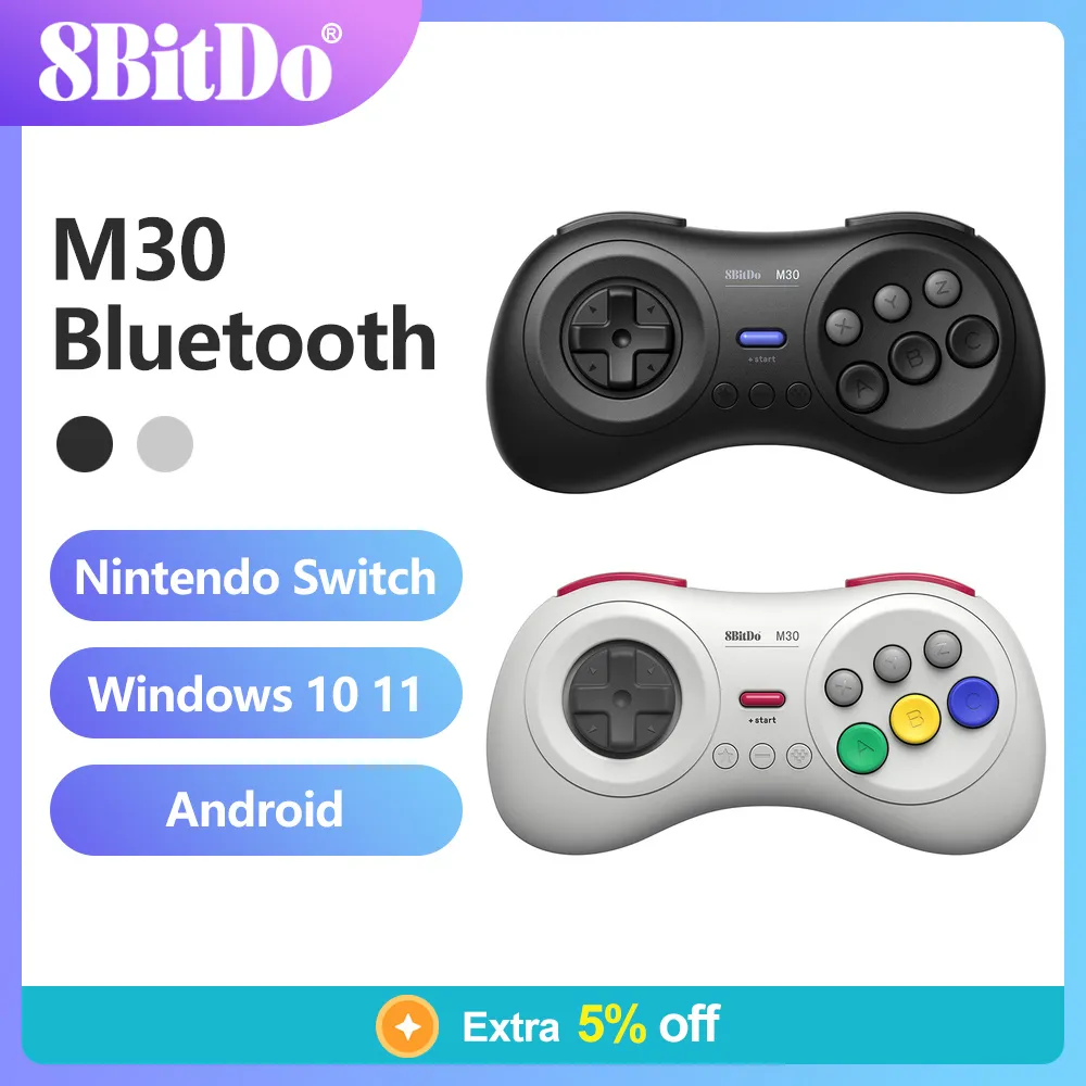 8bitdo m30 bluetooth controle game console gamepad compatível para nintendo switch oled nintendo switch lite pc macos e android 100% original