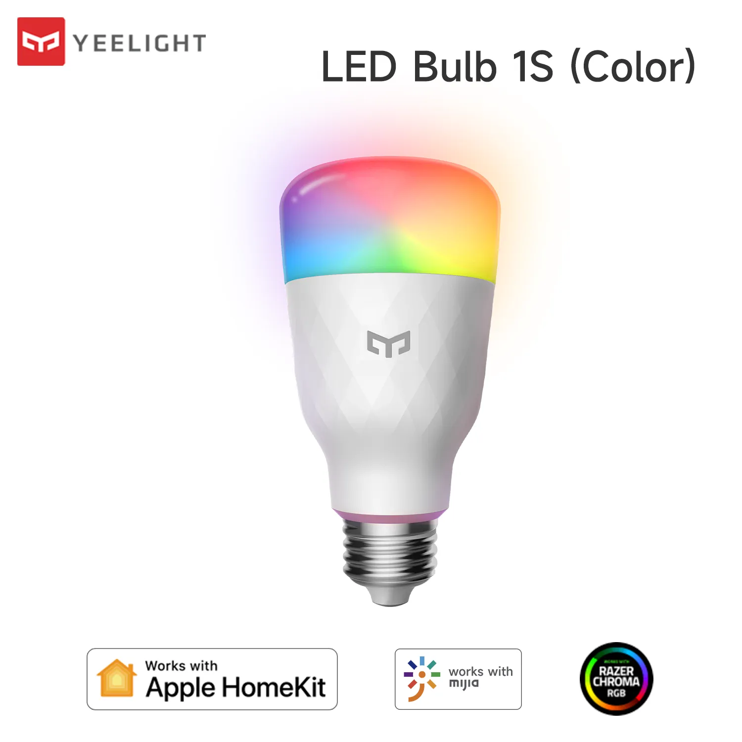 Yeelight Lâmpada LED Inteligente 1S Colorido 800 Lumens 8.5W E27 Lemon Lâmpada Inteligente Para MiHome App Trabalhar Com Apple Homekit