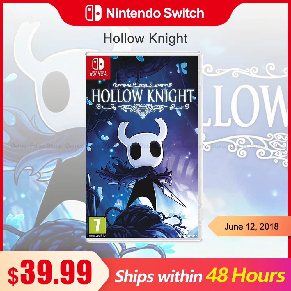 Hollow Knight-100% Cartão de Jogo Físico Oficial para Nintendo Switch, OLED Lite, Cartão de Jogo Oficial, Recurso de Ação