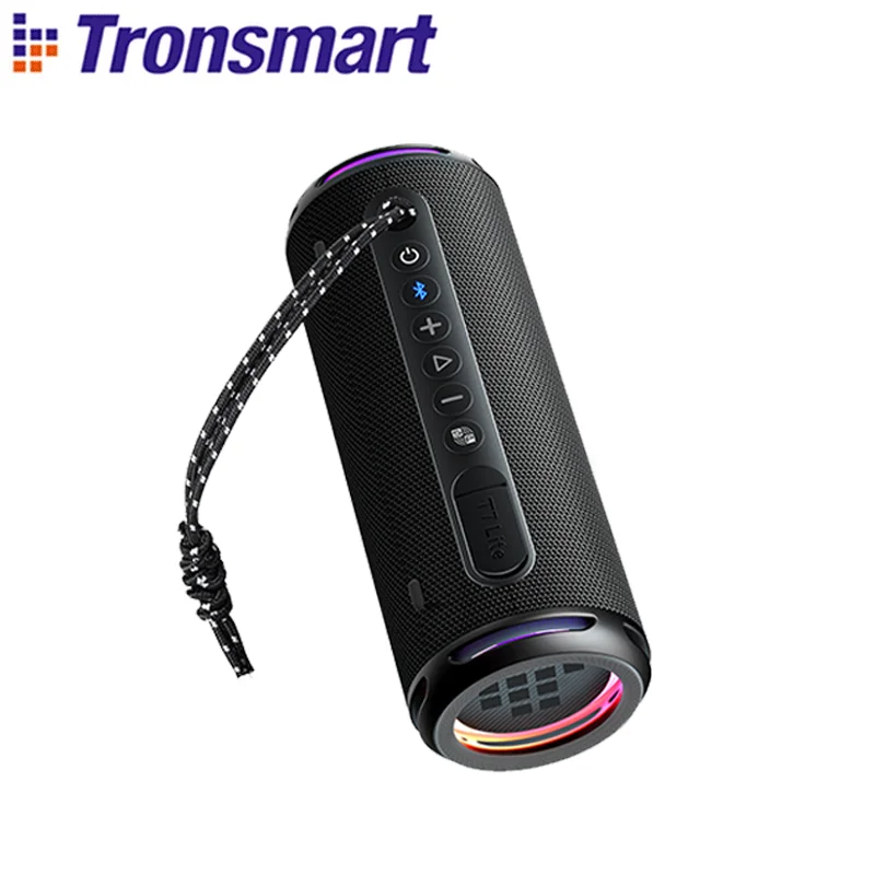 Tronsmart T7 Lite Alto-falante Bluetooth Alto-falante portátil de graves aprimorados com 24 horas de reprodução, controle de APP, IPX7 à prova d'água para camping