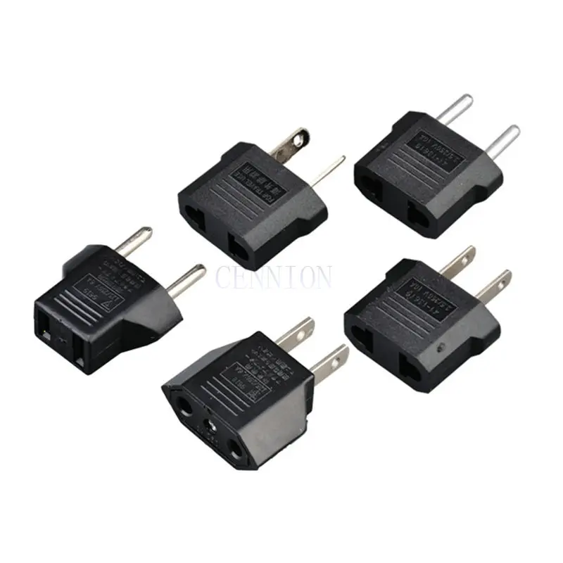 Pequeno eua para ue au kr ele es rus plugue de alimentação ac adaptador de viagem conversor para eua mx coreia europa adaptador