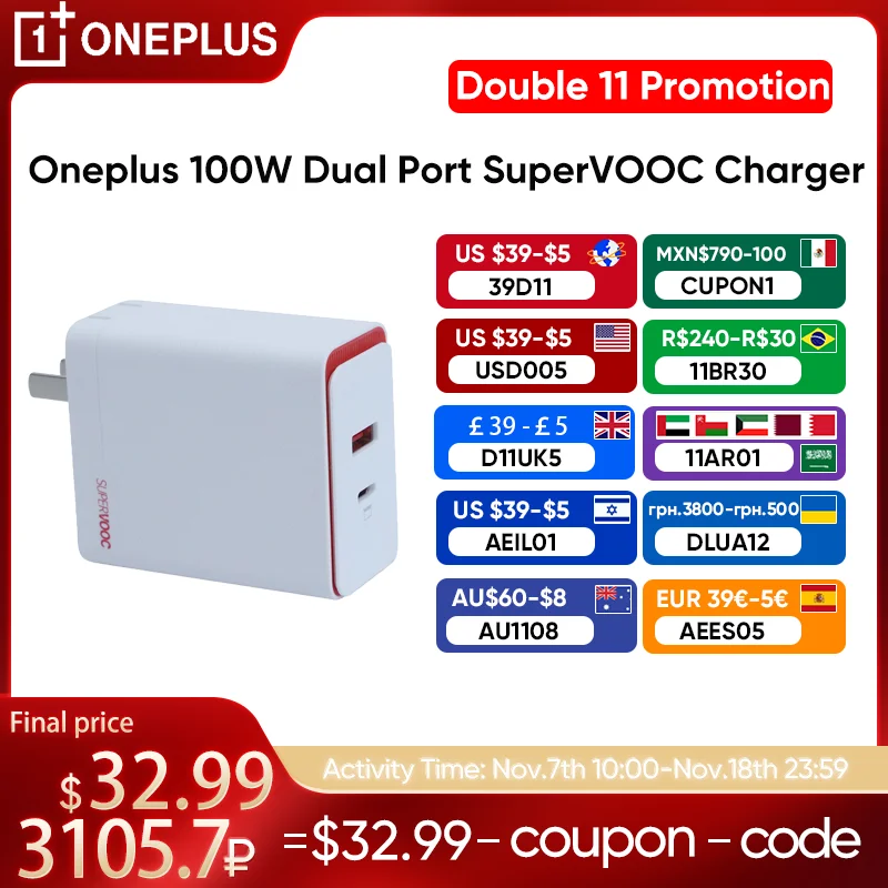 Oneplus 100w porta dupla supervooc carregador usb um tipo usb c carregador rápido 45w ourput 10a tipo c cabo para oneplus 11 10 pro ace 2