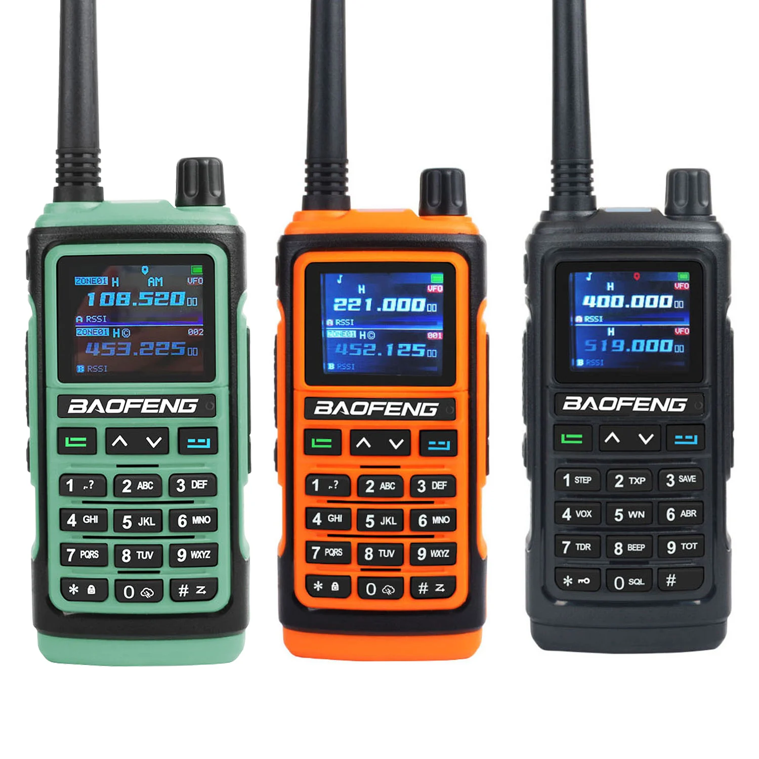 Baofeng-UV-17Pro GPS Walkie Talkie, 108-136MHz Air Band, VHF, UHF 200-260MHz, 350-355MHz, Rádio FM, 6 Bandas de Cópia Freq, Impermeável