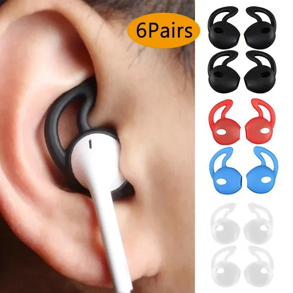 In-Ear Silicone Earbud Cover, Ear Pad Headphone Cap para Apple Airpods 1, 2 Pro, Earbuds Ear Hook, Headphone Capa Protetora, 6 Par, 1 Par