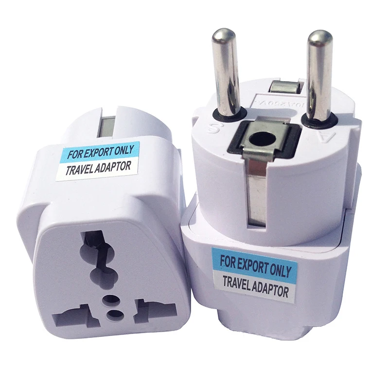Euro Conversor CA MX EUA Para DE UE KR RUS Europa AC DC Power Plug Adapter Adaptador de Viagem Conversor Coréia Soquete