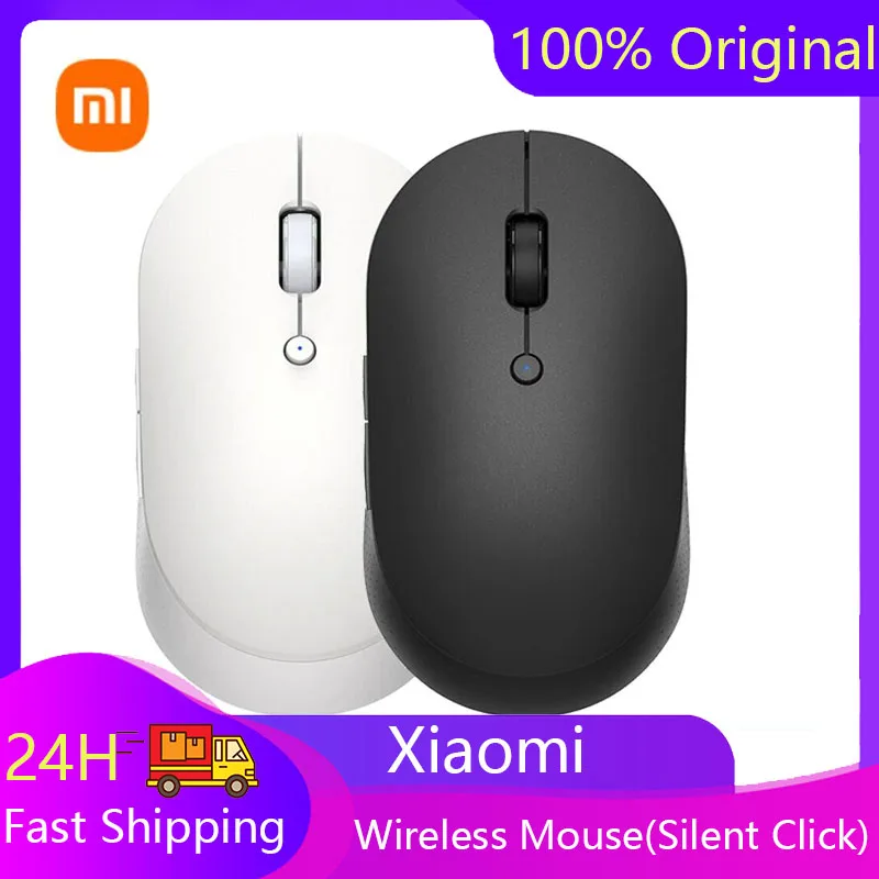 Xiaomi mouse mouse sem fio de modo duplo clique silencioso 1200dpi 2.4ghz bluetooth mouse portátil para jogo portátil