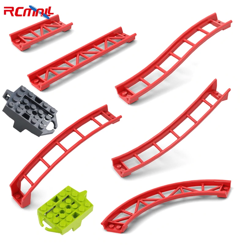 Small Particle Technology Building Block Parts, Roller Coaster, Track Rail, Compatível com LEGOeds, 260560 Acessórios, 10Pcs