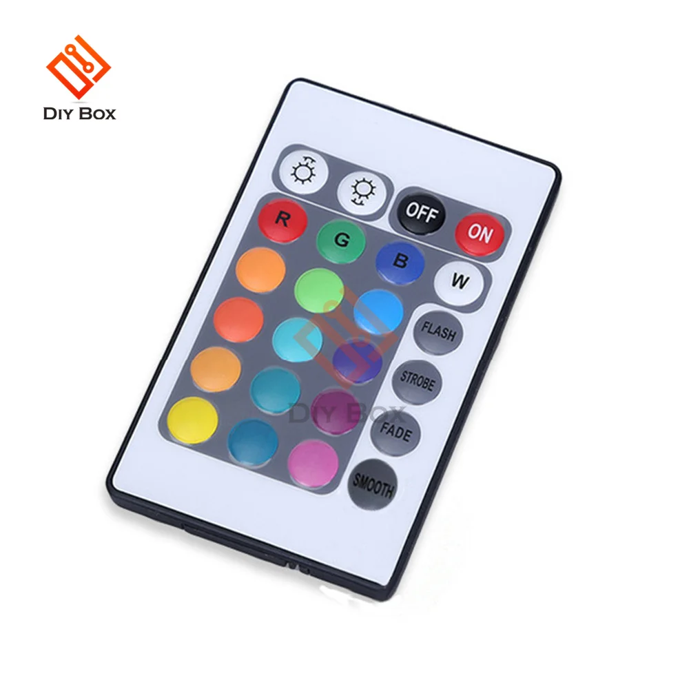 Controle Remoto Infravermelho IR para Série W28, Lâmpada LED RGB, Controle de Iluminação Extensor Universal, 24 Chaves