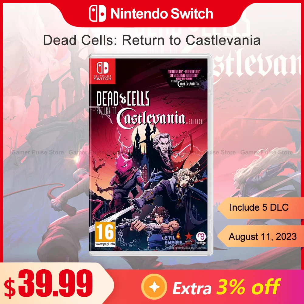 Dead Cells Return to Castlevania Jogos Nintendo Switch Cartão de Jogo Físico 100% Original Característica de Aventura para Switch